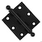 Embassy 3 x 3 Solid Brass Hinge, Flat Black Finish with Ball Tips 3030US19AB-1 - alternate 1